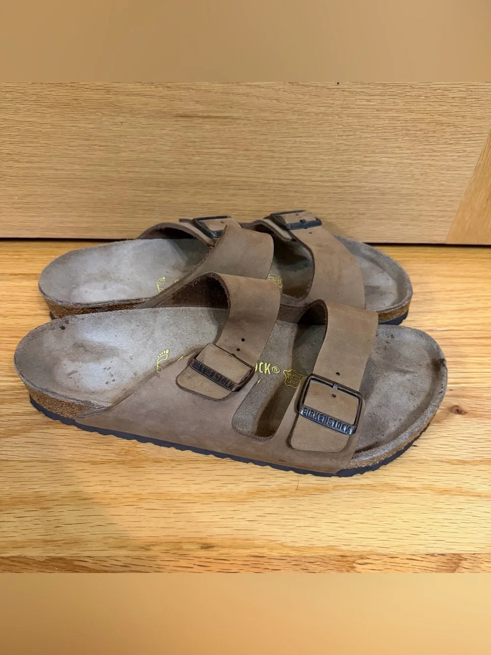 Birkenstock Arizona ran nubuck leather sandals with buckles - Picture 4 of 8